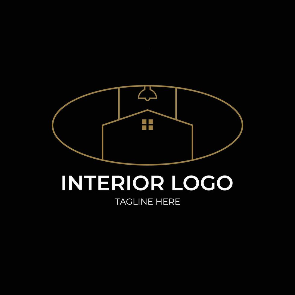 interiör dekoratör möbel logotyp design vektor