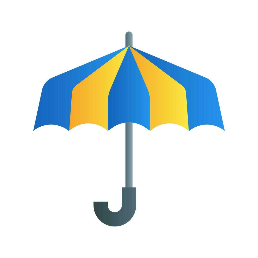 paraply ikon i lutning fylla stil med hög vektor kvalitet lämplig för ui och vår behov