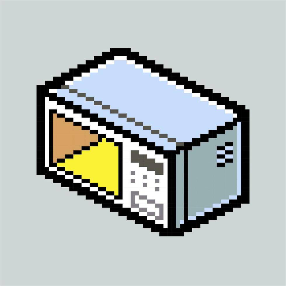 pixel konst illustration mikrovågsugn. pixelated mikrovågsugn. kök mikrovågsugn pixelated för de pixel konst spel och ikon för hemsida och video spel. gammal skola retro. vektor