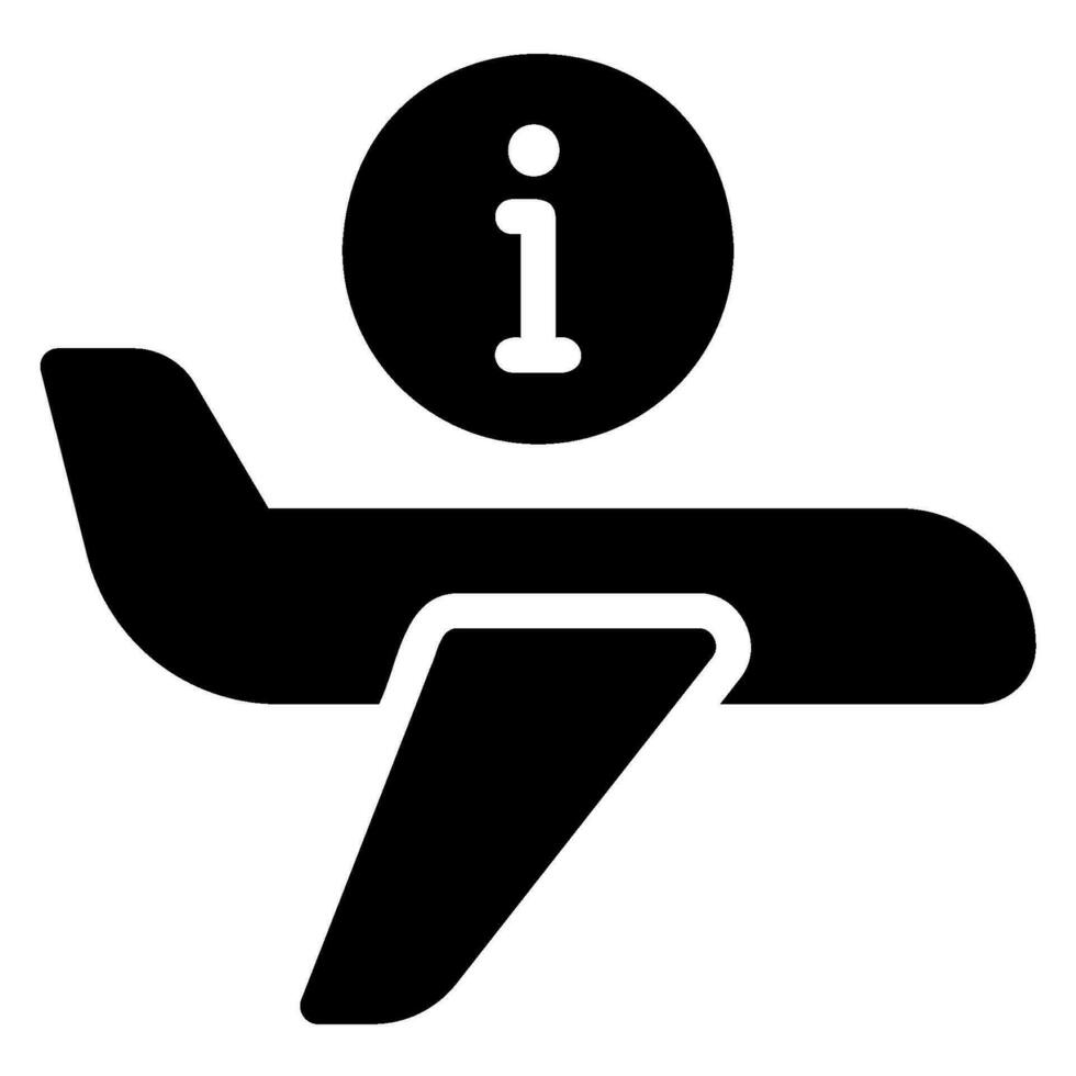 Flugzeug-Glyphen-Symbol vektor