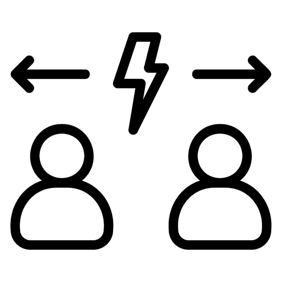 Symbol für Konfliktlinie vektor