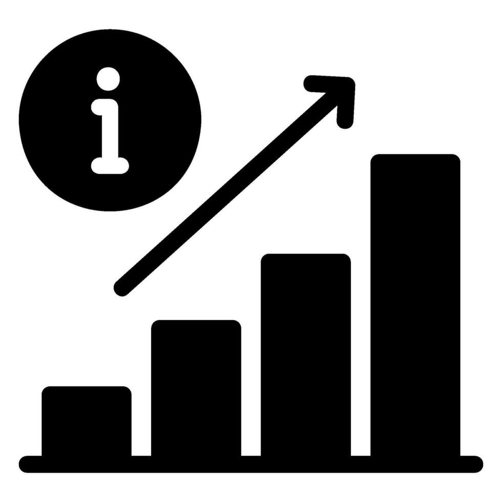 Symbol für Wachstum-Glyphe vektor