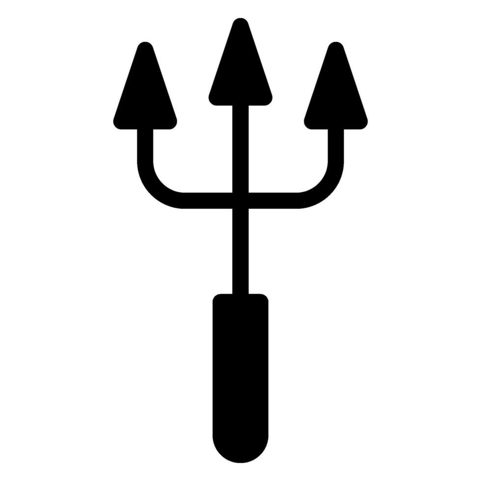 Dreizack-Glyphe-Symbol vektor