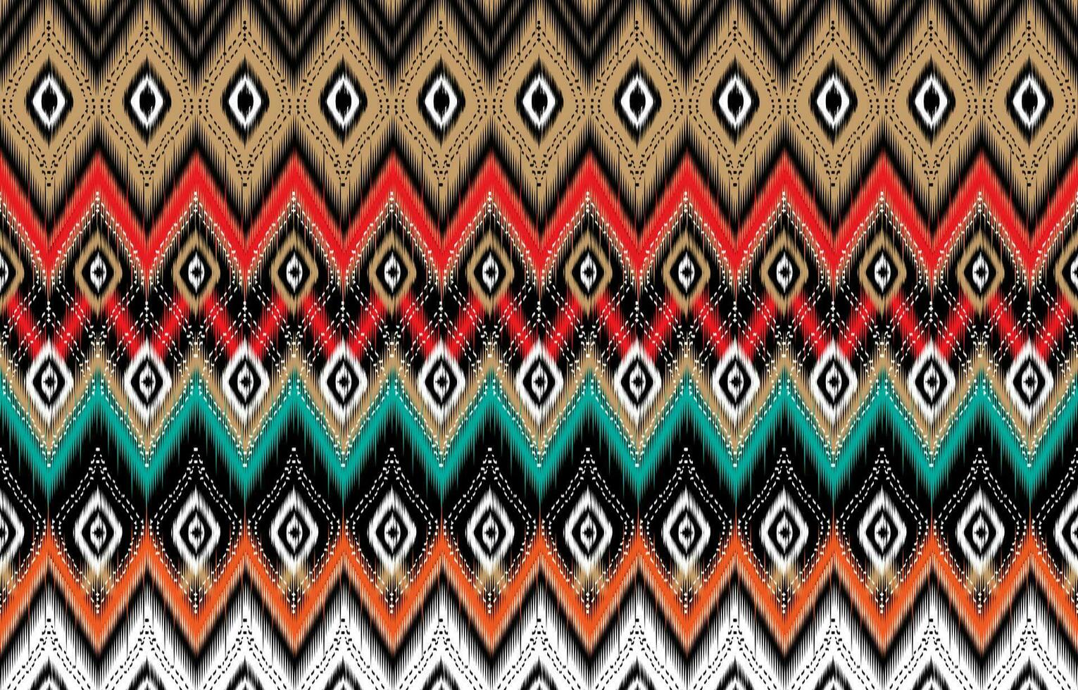 Ikat Blumen- Paisley Stickerei auf schwarz hintergrund.geometrisch ethnisch orientalisch Muster traditionell. aztekisch Stil abstrakt Vektor illustration.design zum Textur, Stoff, Kleidung, Verpackung, Dekoration