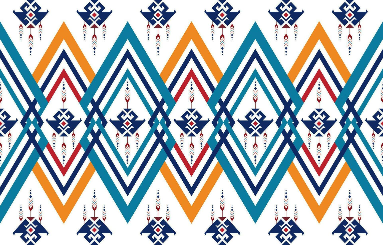 ethnisch Stammes- Ikat nahtlos Muster Design. aztekisch Stoff Teppich Mandala Ornament Chevron Textil- Hintergrund Dekoration. indisch geometrisch Stoff afrikanisch amerikanisch Textur Vektor Illustrationen.