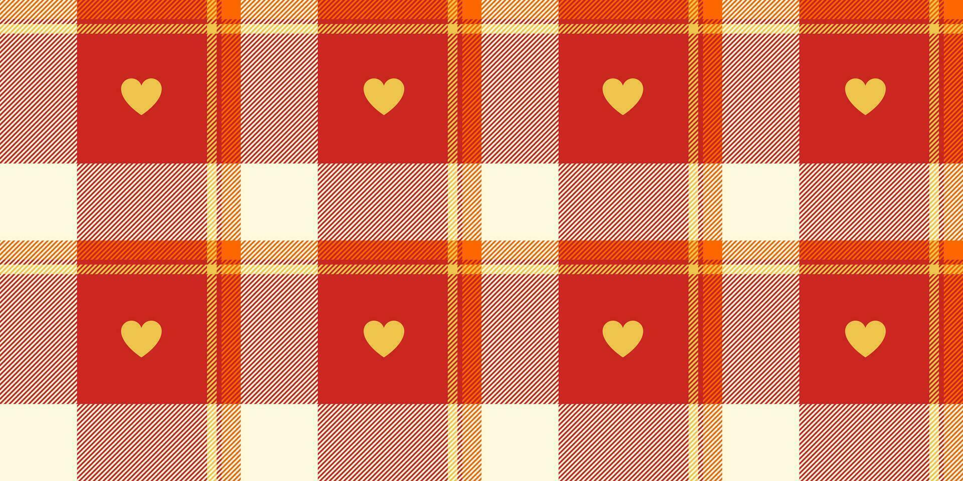 gingham mönster med hjärtan. sömlös tartan vichy kolla upp pläd för gåva kort, omslag papper, inbjudan på valentines dag skriva ut vektor
