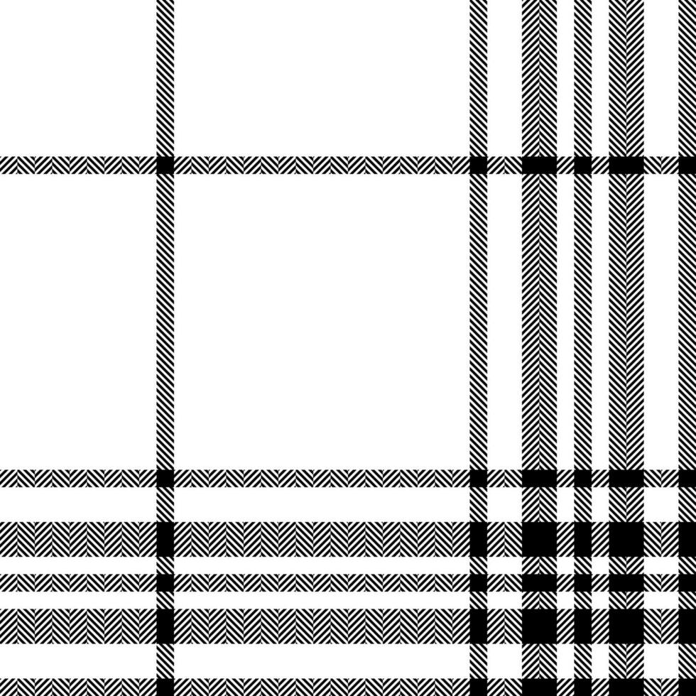 kariertes Karomuster in Schwarz und Weiß. nahtlose Stoffstruktur. Tartan-Textildruck. vektor