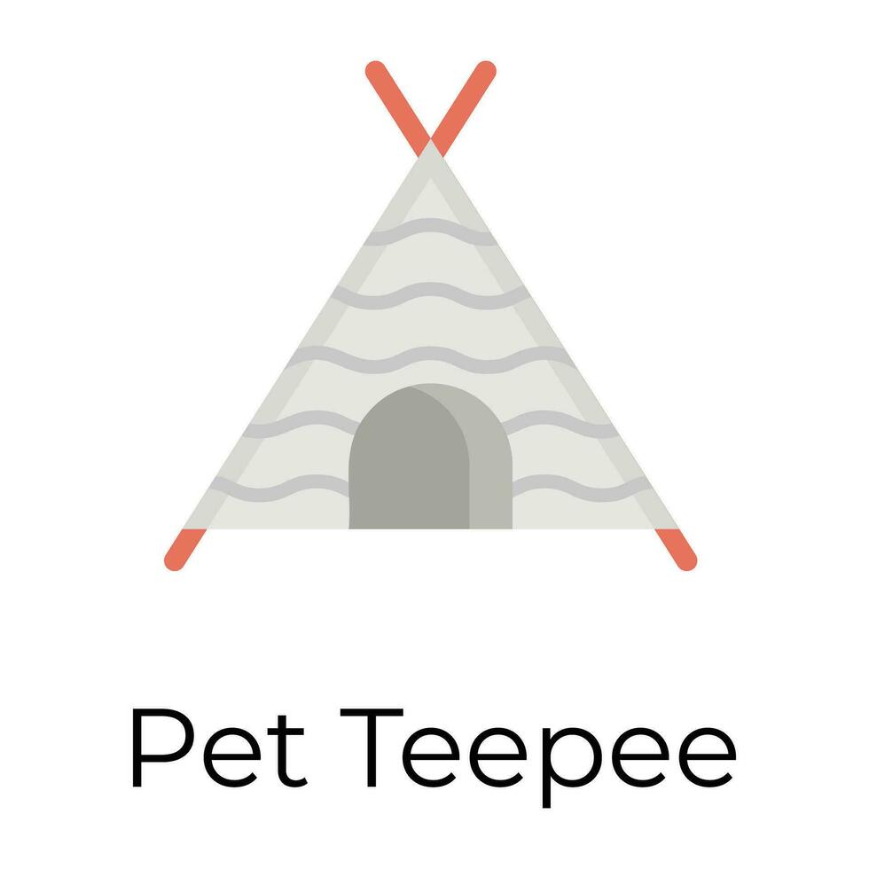 trendig sällskapsdjur teepee vektor