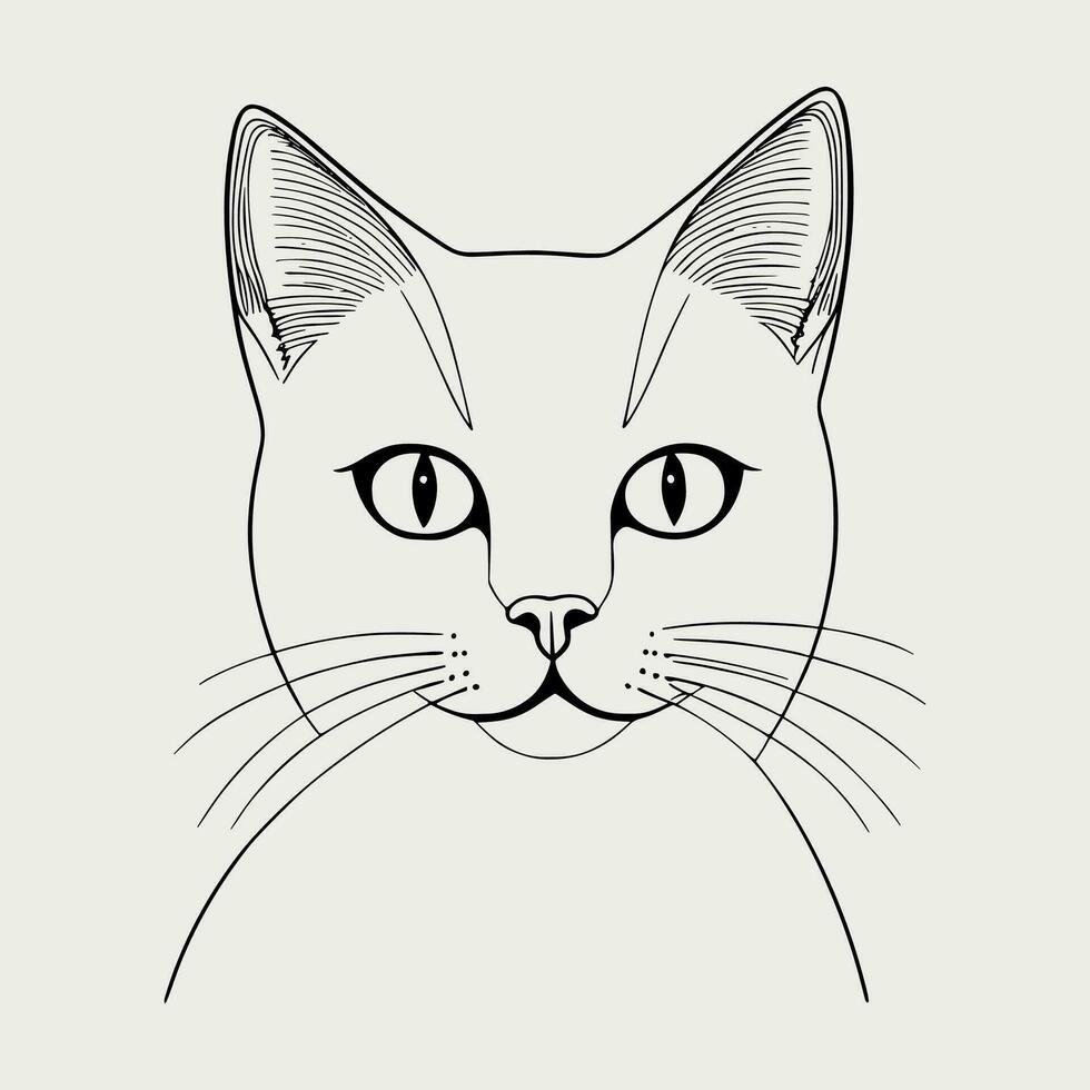 söt katt vektor svart och vit tecknad serie karaktär design samling. vit bakgrund. sällskapsdjur, djur.