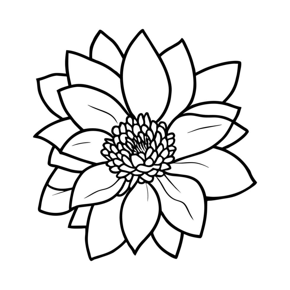 Hand gezeichnet einfach Blume Illustration vektor