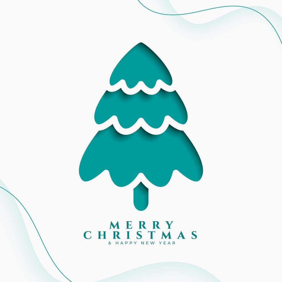 kreativ glad jul och ny år eve bakgrund med xmas träd vektor