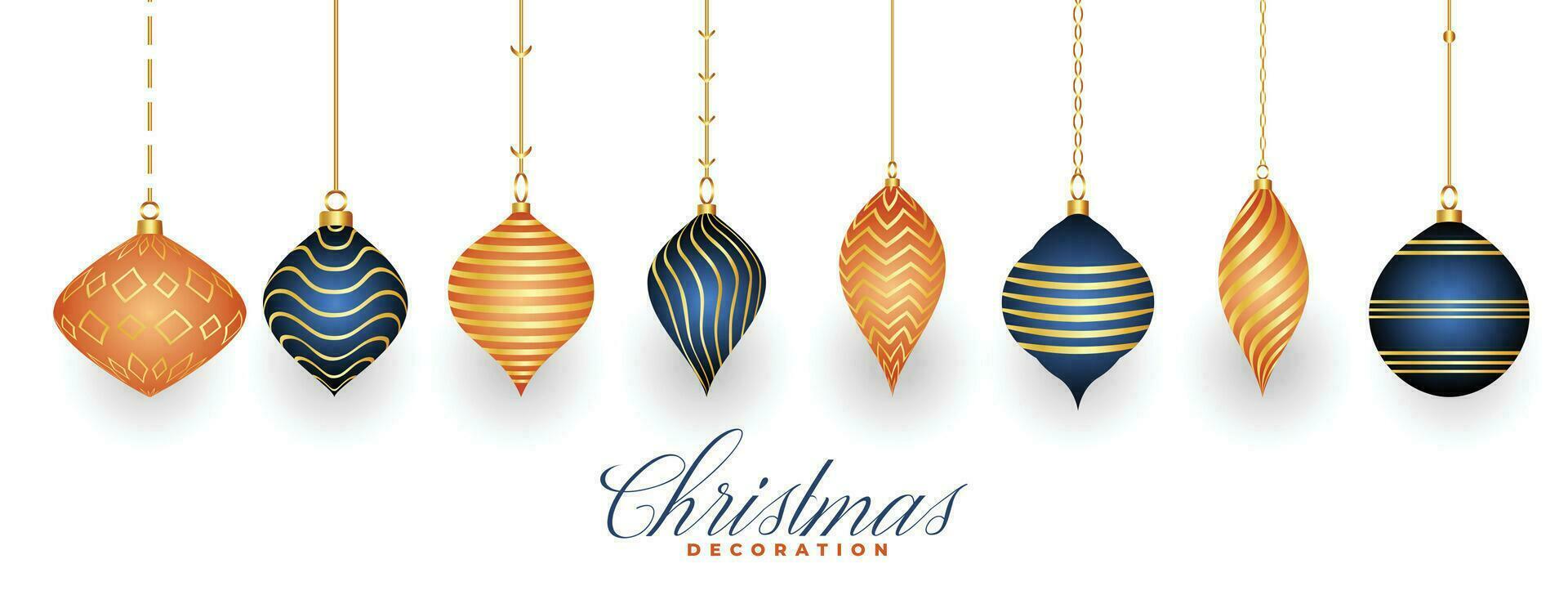 einstellen von dekorativ Flitter zum Weihnachten Tag Feier vektor