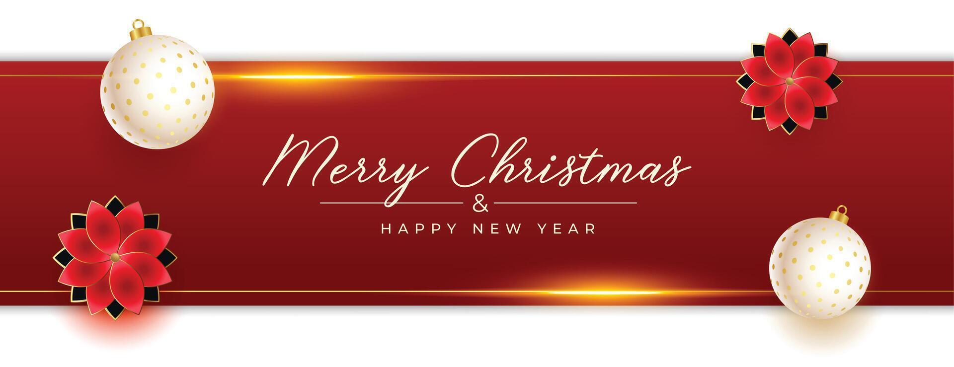 fröhlich Weihnachten und glücklich Neu Jahr Veranstaltung Banner Design vektor