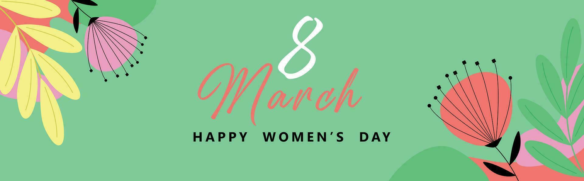 von März 8. Herzliche Glückwünsche auf International Damen Tag, Banner. vektor