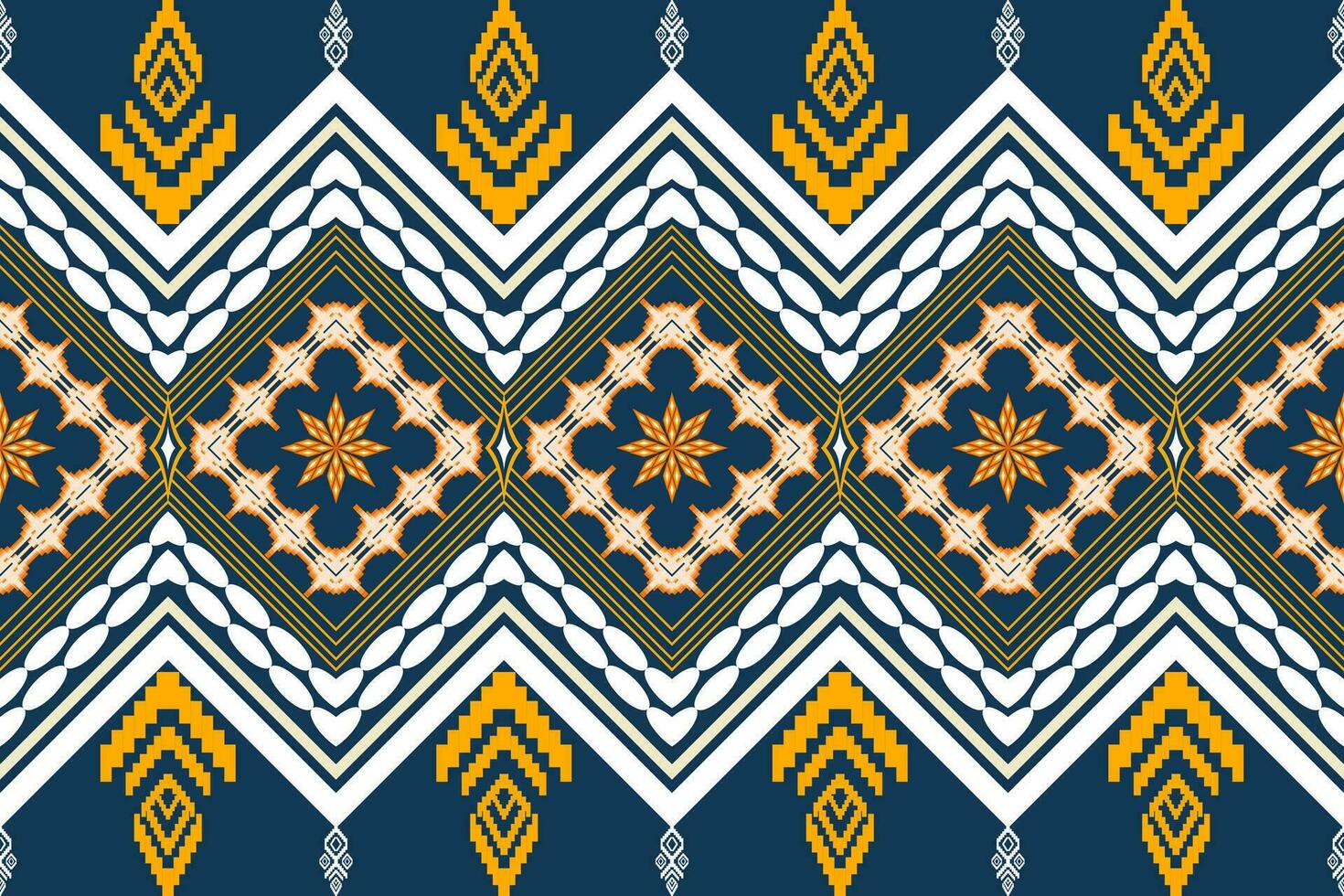 ethnisch Zahl aztekisch Stickerei Stil. geometrisch Ikat orientalisch traditionell Kunst Musterdesign zum ethnisch Hintergrund, Hintergrund, Mode, Kleidung, Verpackung, Stoff, Element, Sarong, Grafik, Vektor Illustration