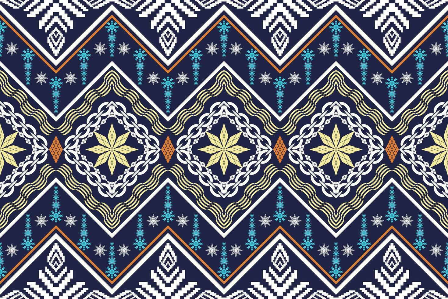 ethnisch Zahl aztekisch Stickerei Stil. geometrisch Ikat orientalisch traditionell Kunst Musterdesign zum ethnisch Hintergrund, Hintergrund, Mode, Kleidung, Verpackung, Stoff, Element, Sarong, Grafik, Vektor Illustration