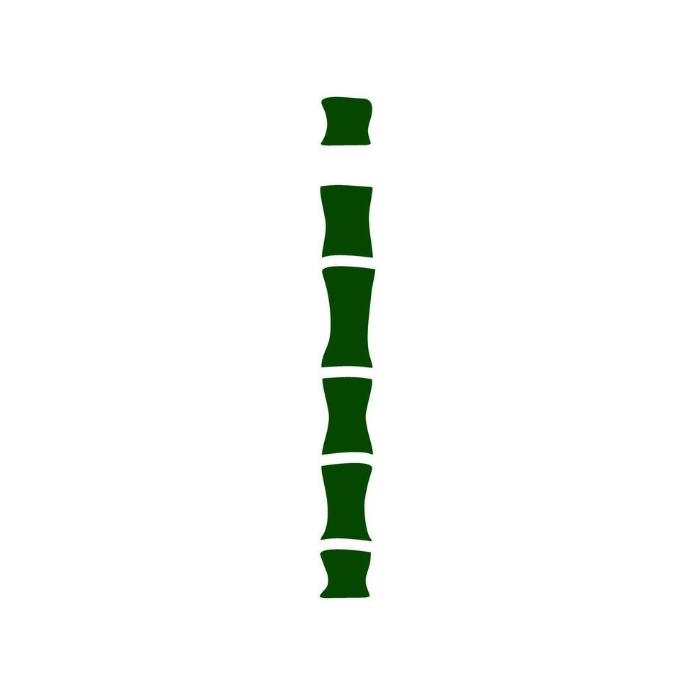 en grön bambu brev s på en vit bakgrund vektor