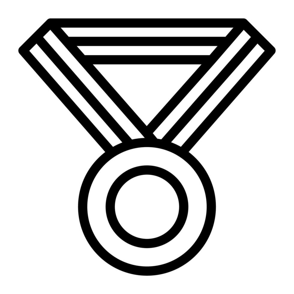 guld medaljer tilldela ikon eller logotyp illustration översikt svart stil vektor