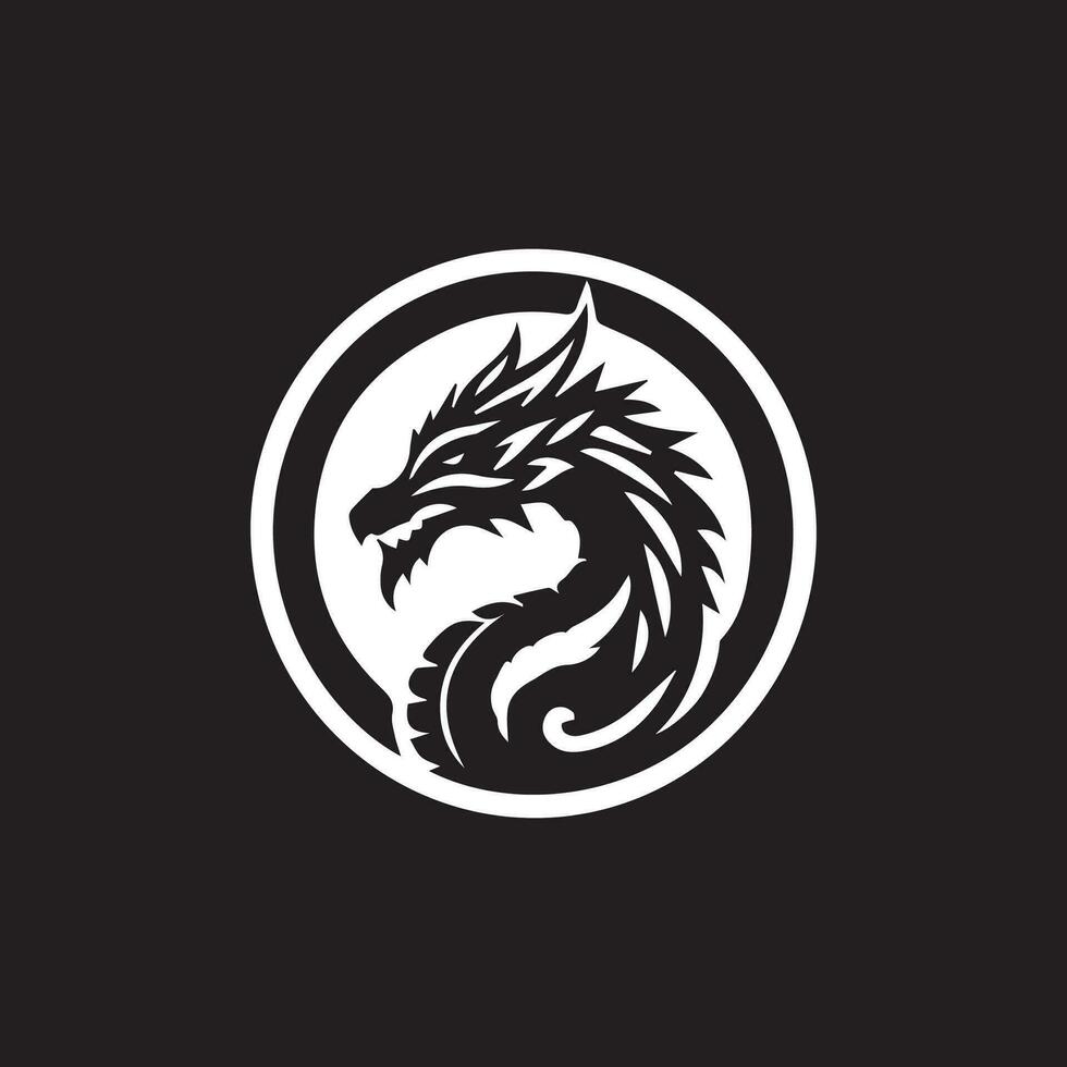 Drachen Logo Symbole. uralt mythisch Schlange Symbol. mythologisch Tier unterzeichnen. Vektor Illustration.