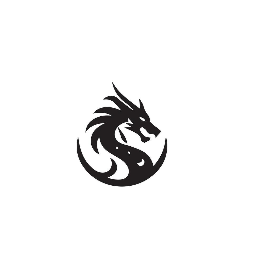 Drachen Logo Symbole. uralt mythisch Schlange Symbol. mythologisch Tier unterzeichnen. Vektor Illustration.