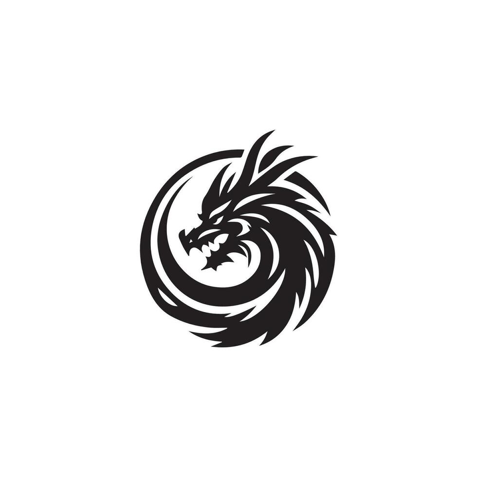 Drachen Logo Symbole. uralt mythisch Schlange Symbol. mythologisch Tier unterzeichnen. Vektor Illustration.