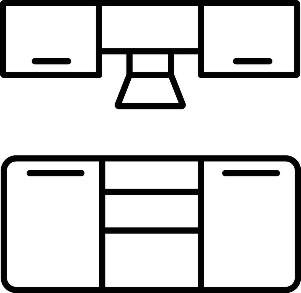 kök översikt vektor illustration ikon