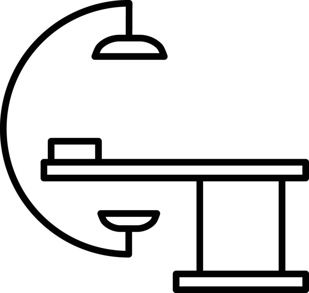 Betrieb Theater Gliederung Vektor Illustration Symbol