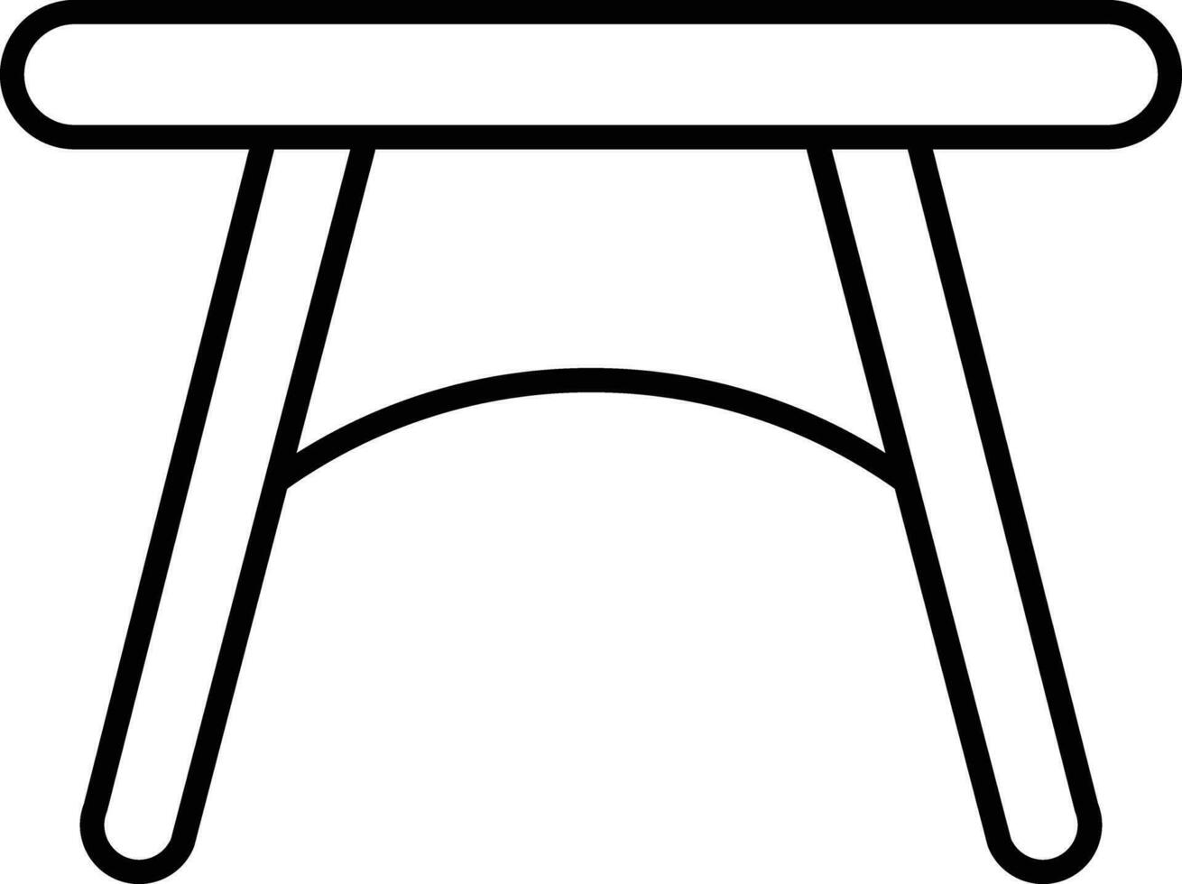 Schemel Gliederung Vektor Illustration Symbol