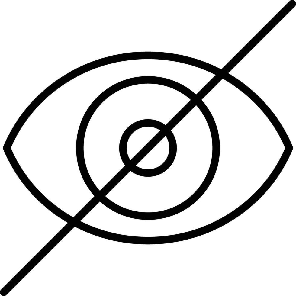 ausblenden Gliederung Vektor Illustration Symbol