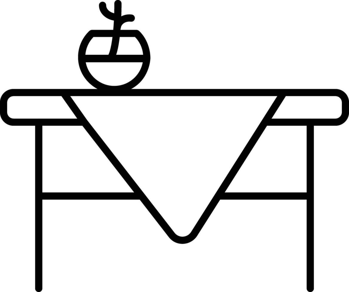 Essen Tabelle Gliederung Vektor Illustration Symbol