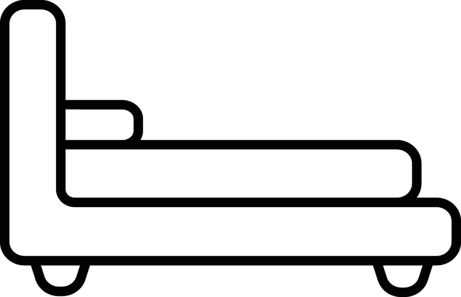säng översikt vektor illustration ikon