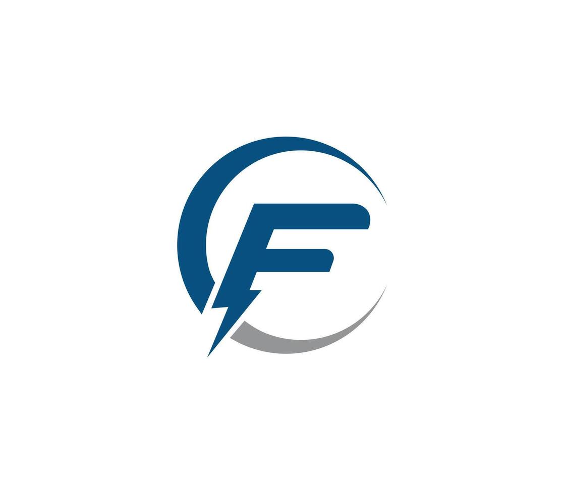 f elektrisch Energie Leistung Logo Design Unternehmen Konzept vektor