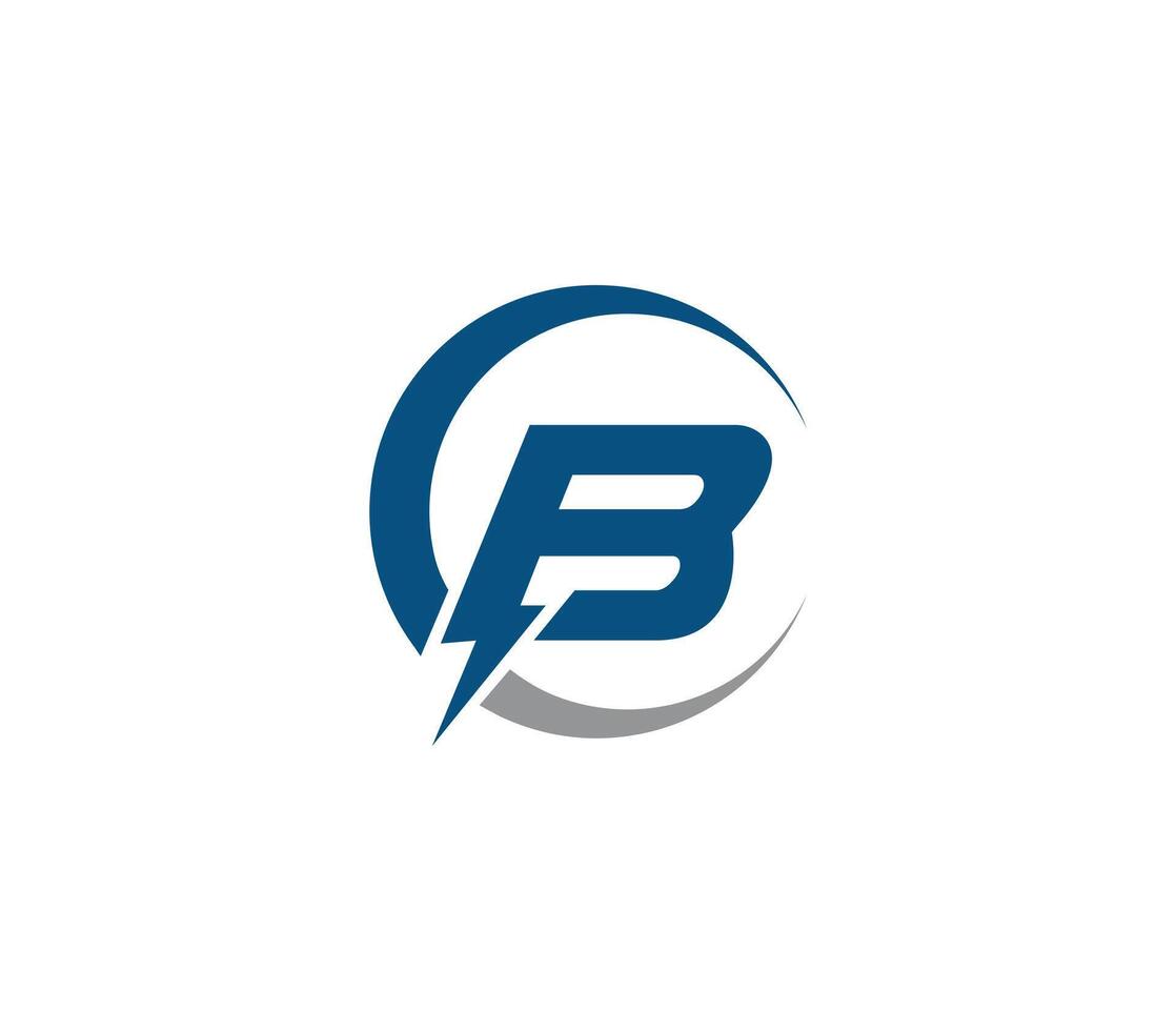 b elektrisch Energie Leistung Logo Design Unternehmen Konzept vektor