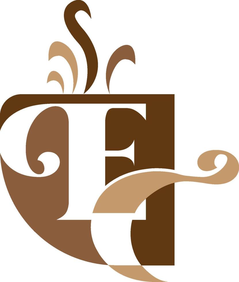 ec Brief Kaffee Geschäft Logo Design Unternehmen Konzept vektor