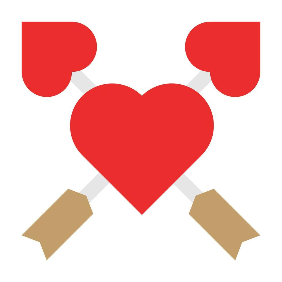 röd hjärta ikon. design element för valentine dag vektor