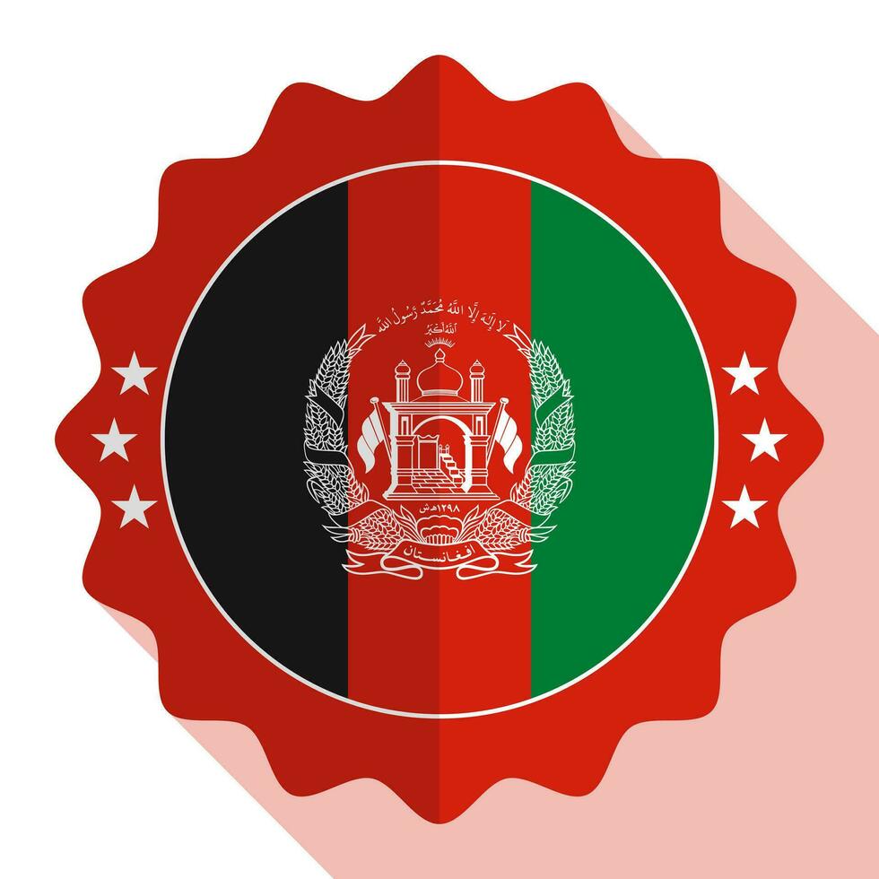 Afghanistan Qualität Emblem, Etikett, Zeichen, Taste. Vektor Illustration.