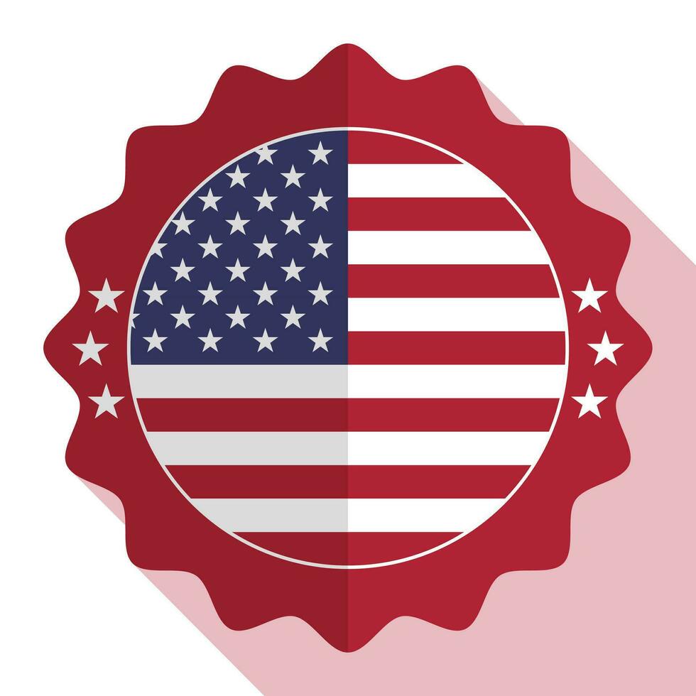 USA kvalitet emblem, märka, tecken, knapp. vektor illustration.