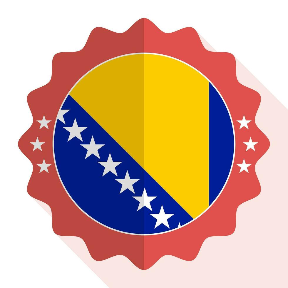 Bosnien und Herzegowina Qualität Emblem, Etikett, Zeichen, Taste. Vektor Illustration.