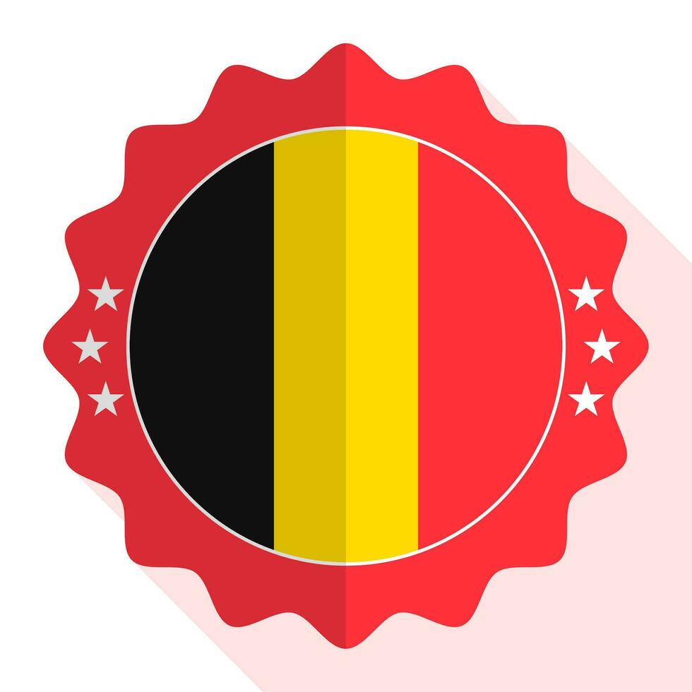 Belgien Qualität Emblem, Etikett, Zeichen, Taste. Vektor Illustration.