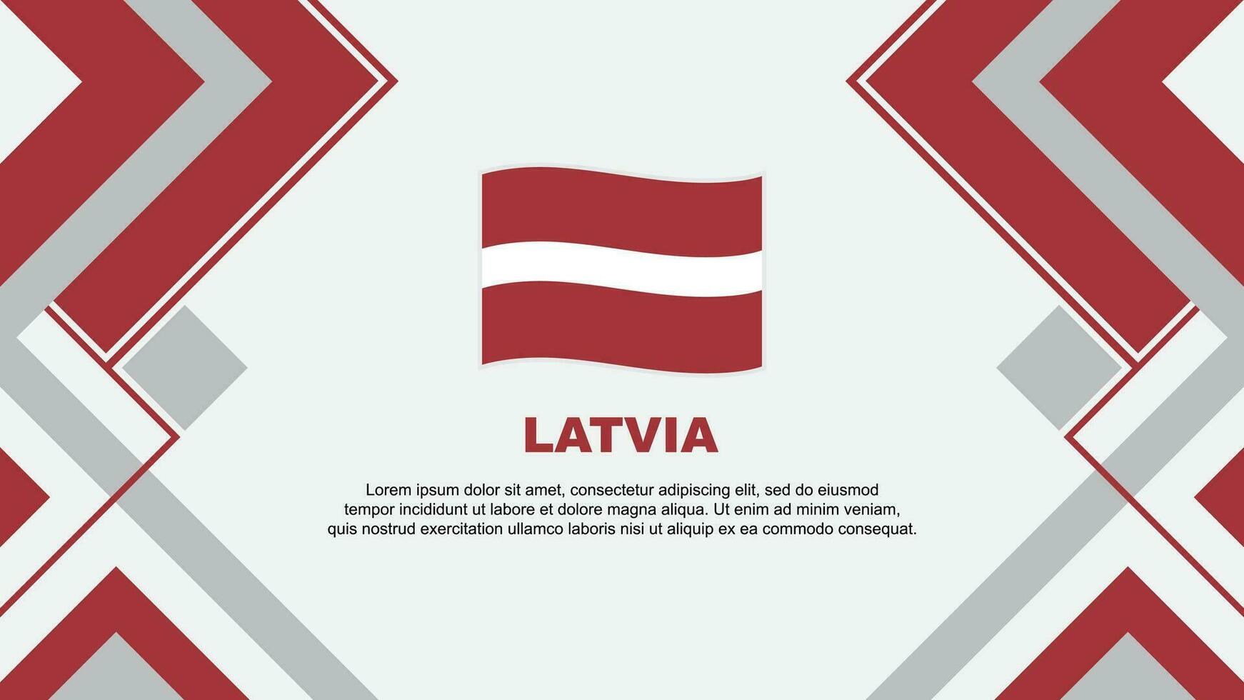 Lettland Flagge abstrakt Hintergrund Design Vorlage. Lettland Unabhängigkeit Tag Banner Hintergrund Vektor Illustration. Lettland Banner