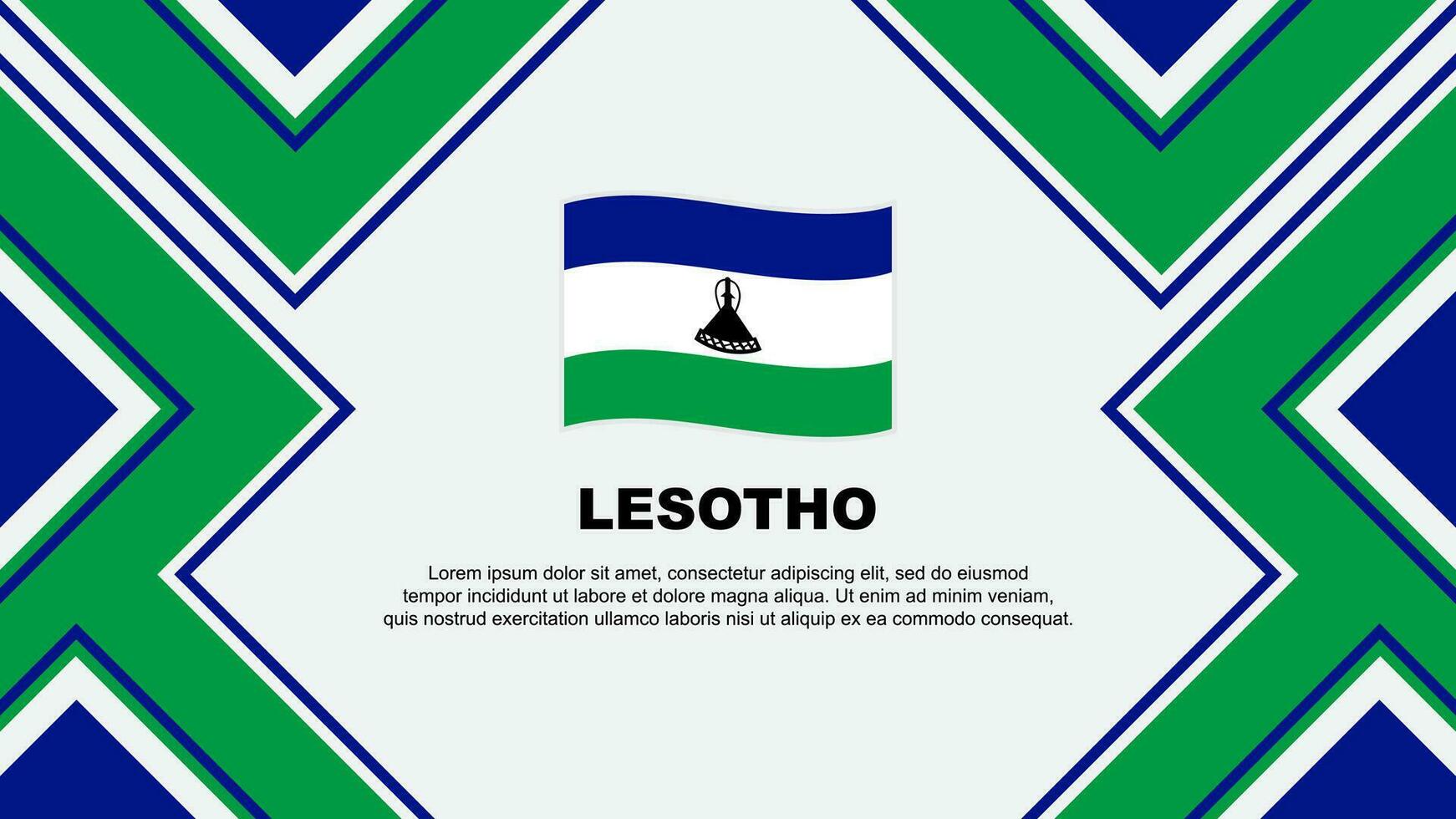 lesotho flagga abstrakt bakgrund design mall. lesotho oberoende dag baner tapet vektor illustration. lesotho vektor