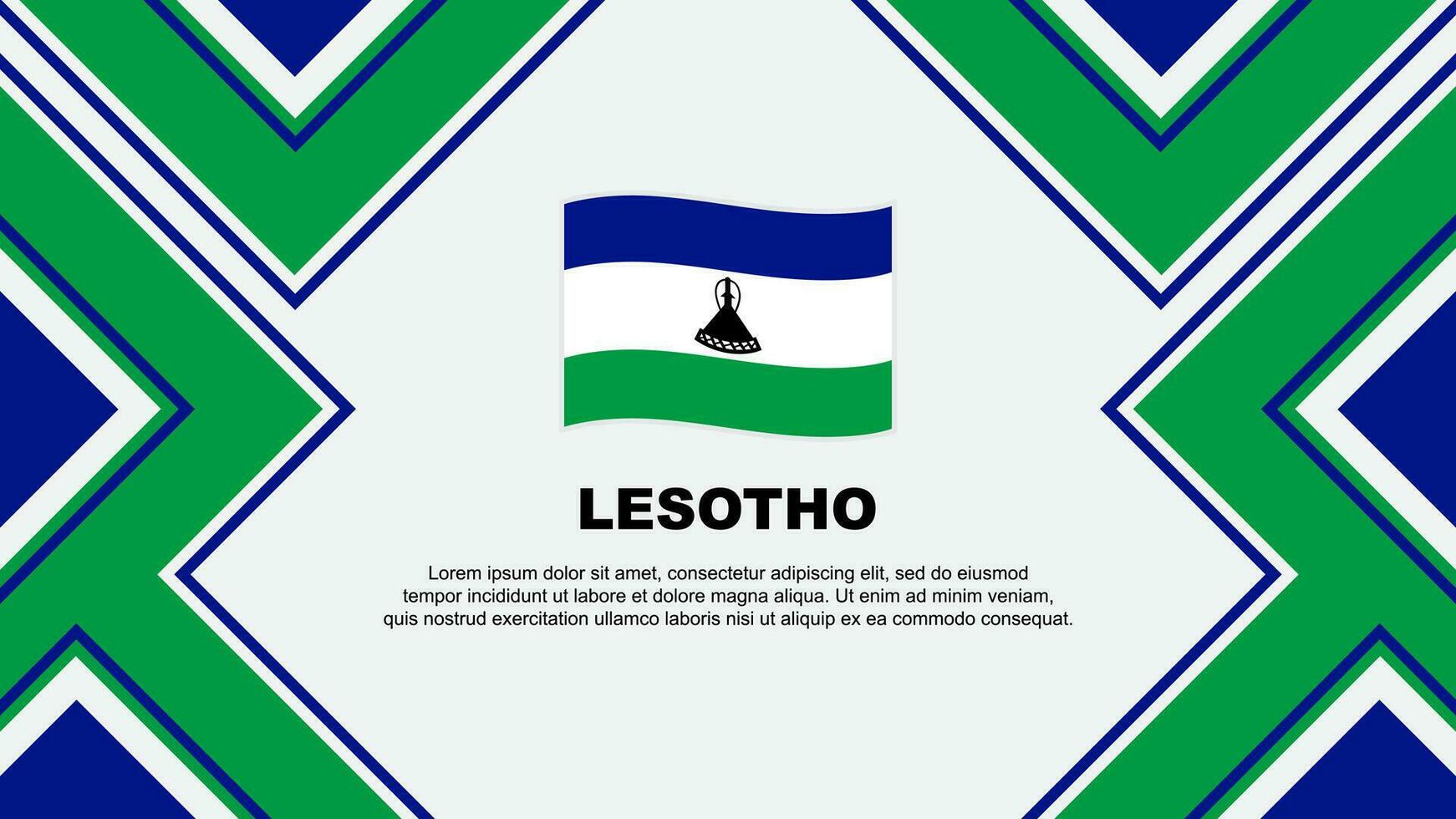 Lesotho Flagge abstrakt Hintergrund Design Vorlage. Lesotho Unabhängigkeit Tag Banner Hintergrund Vektor Illustration. Lesotho Vektor