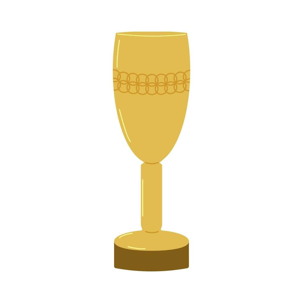 guld kopp vinnare pris- sporter tävlingar spel. först plats. trofén kopp av de mästare. vektor illustration.