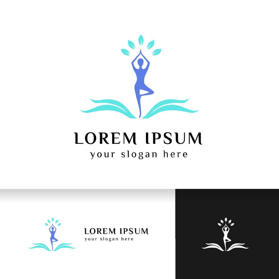 gesundes Leben-Logo-Design-Vektor in blauer Farbe. Gesundheitswesen-Logo-Vektor-Symbol vektor