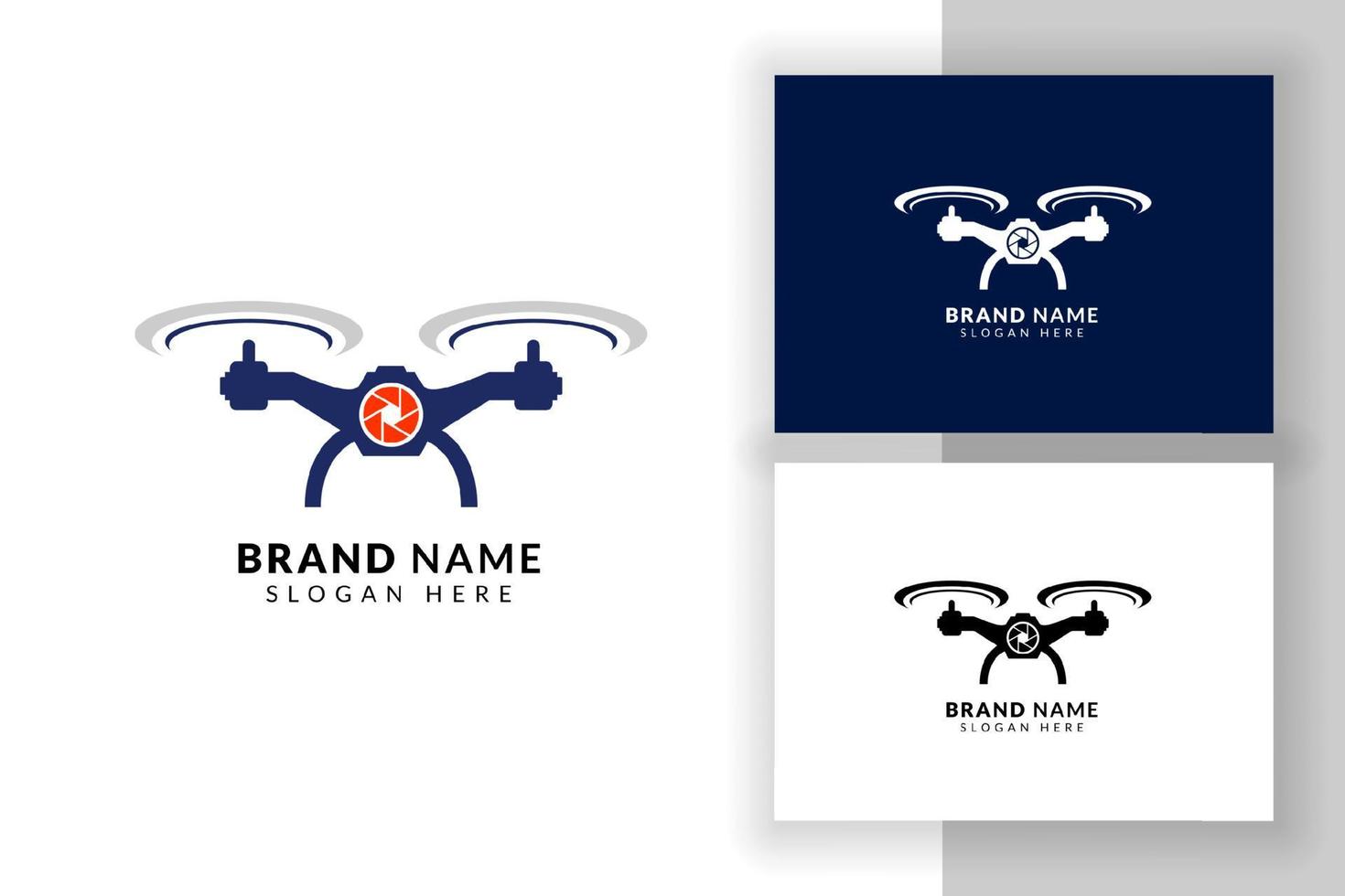 Drohnen-Logo-Design-Vorlage. Drohnenzeichen-Symbolillustration. vektor