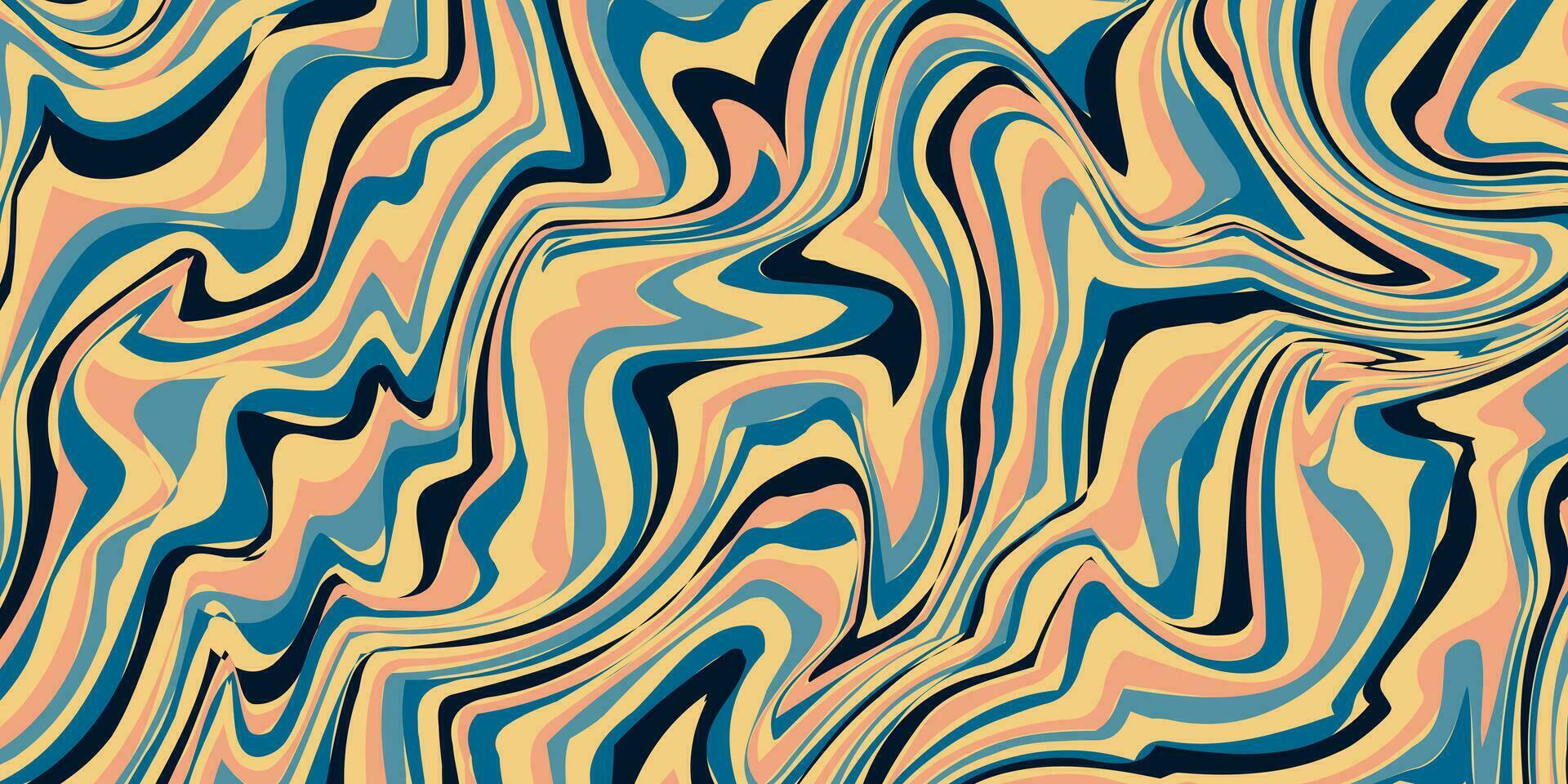 abstrakt horizontal Hintergrund mit bunt Wellen. modisch Vektor Illustration