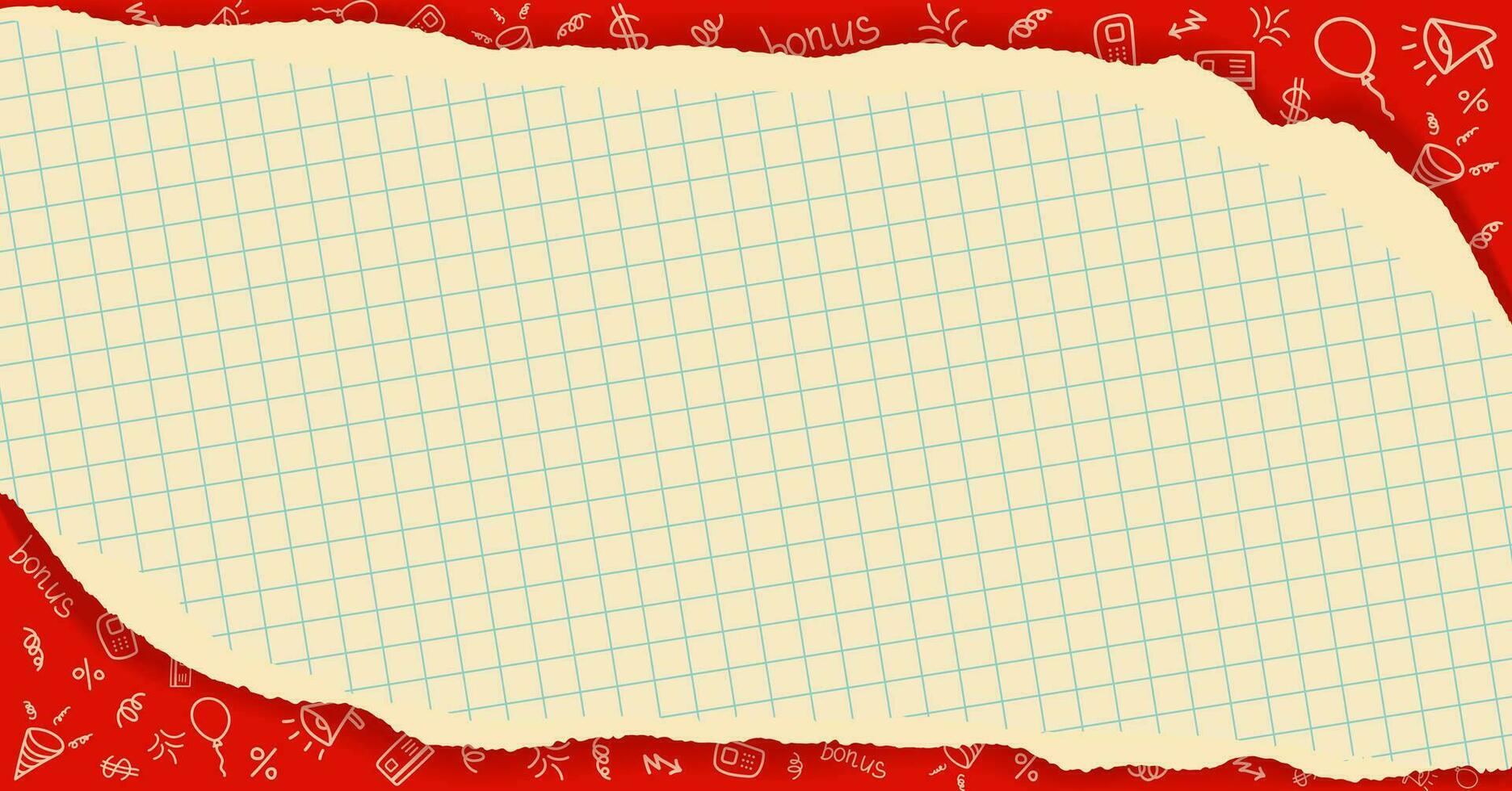 Vektor Collage Grunge Banner. Gekritzel Elemente auf retro Poster. Vektor Illustration