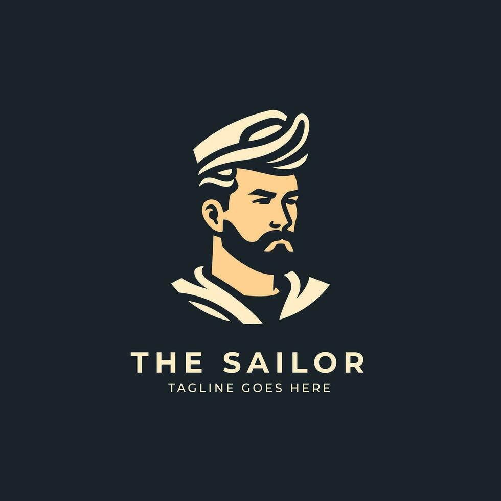 de sjöman logotyp vektor illustration
