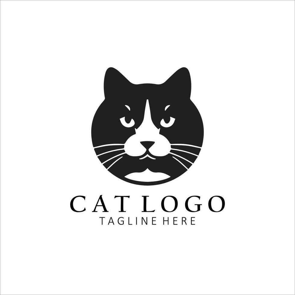 katt logotyp design vektor mall