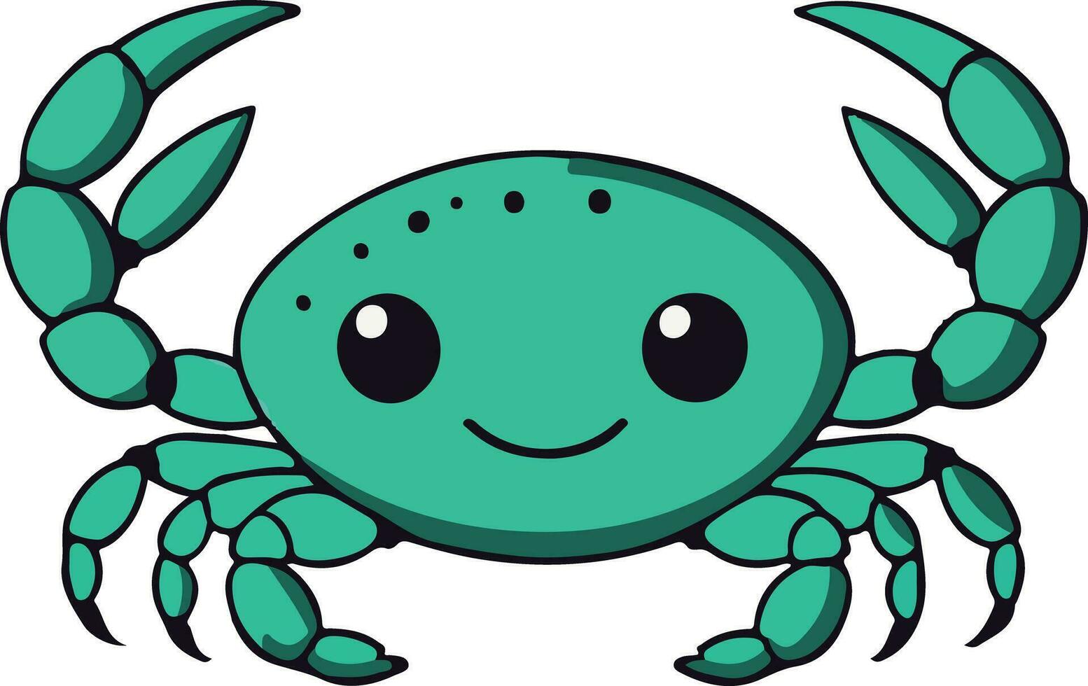 krabba kräftdjur komisk vektor design